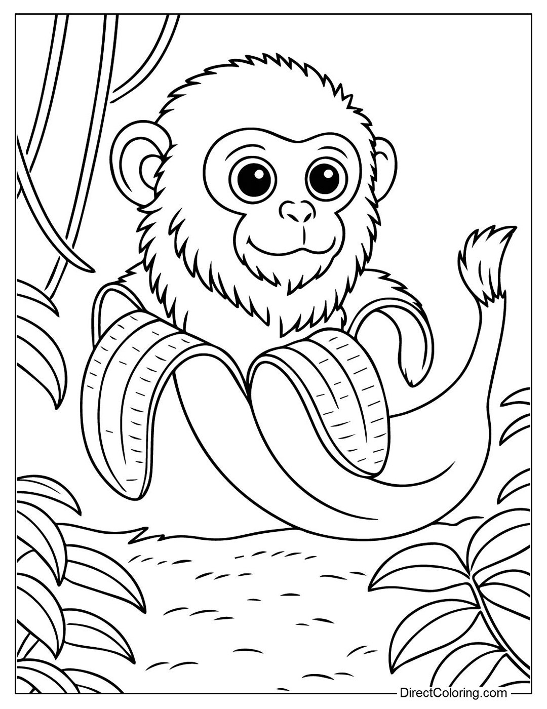 Makakini Bananini Coloring Page